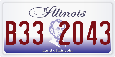 IL license plate B332043