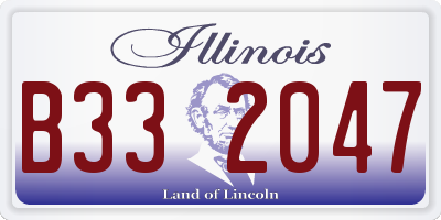 IL license plate B332047