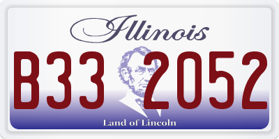 IL license plate B332052