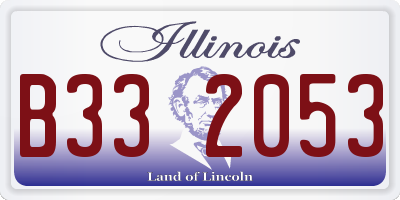 IL license plate B332053
