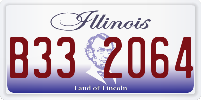 IL license plate B332064