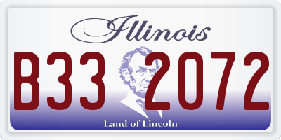 IL license plate B332072