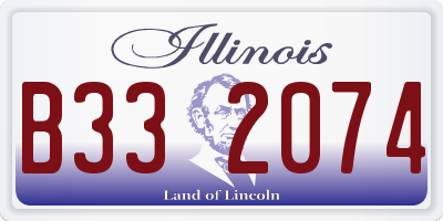 IL license plate B332074