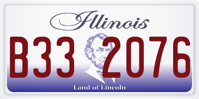 IL license plate B332076