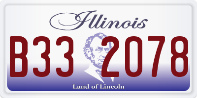 IL license plate B332078