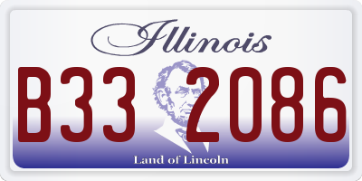 IL license plate B332086