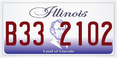 IL license plate B332102