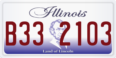 IL license plate B332103