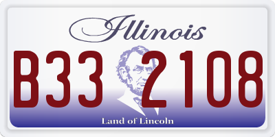 IL license plate B332108