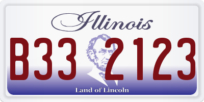 IL license plate B332123