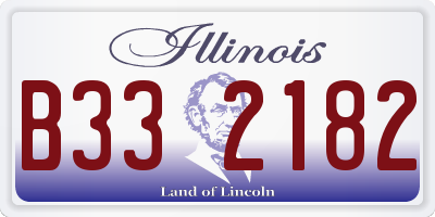 IL license plate B332182
