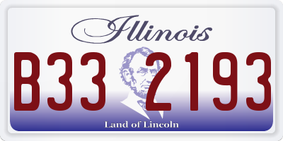 IL license plate B332193