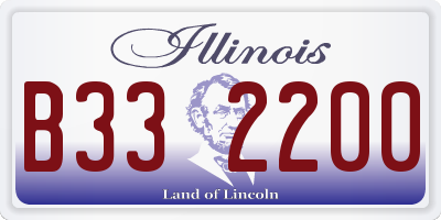IL license plate B332200