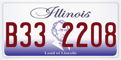 IL license plate B332208