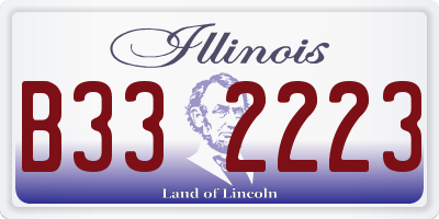 IL license plate B332223