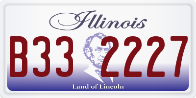 IL license plate B332227