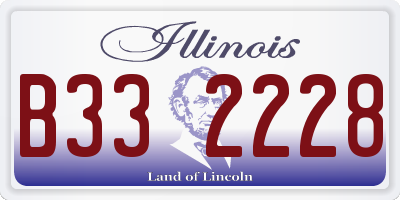 IL license plate B332228