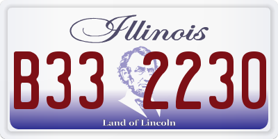 IL license plate B332230