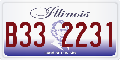 IL license plate B332231