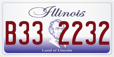 IL license plate B332232
