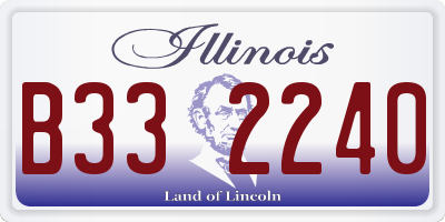 IL license plate B332240
