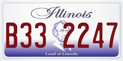 IL license plate B332247