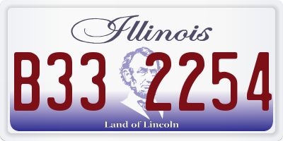 IL license plate B332254