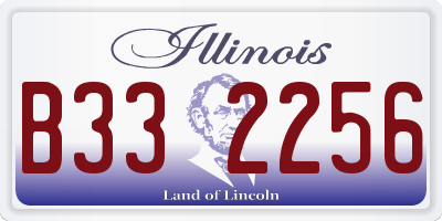 IL license plate B332256