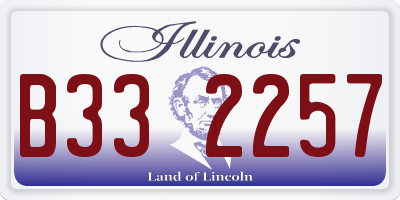IL license plate B332257
