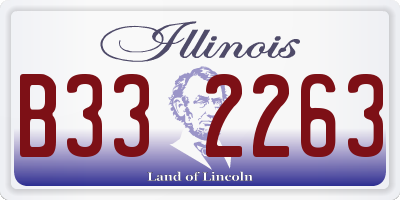 IL license plate B332263