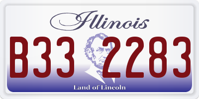 IL license plate B332283