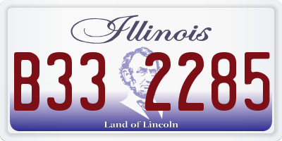 IL license plate B332285