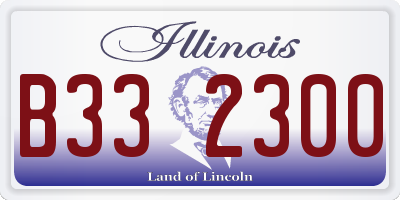 IL license plate B332300
