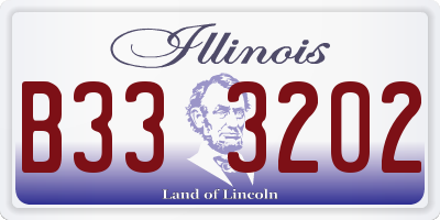 IL license plate B333202