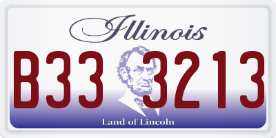 IL license plate B333213