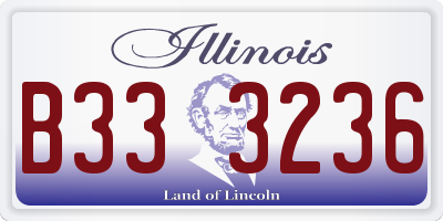 IL license plate B333236