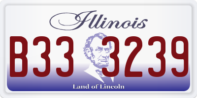 IL license plate B333239