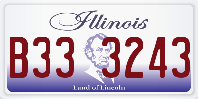 IL license plate B333243