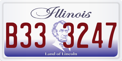 IL license plate B333247