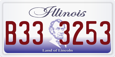 IL license plate B333253