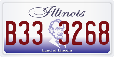 IL license plate B333268