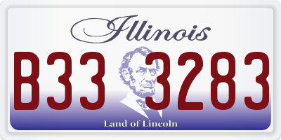 IL license plate B333283