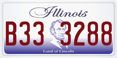 IL license plate B333288