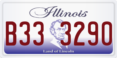IL license plate B333290