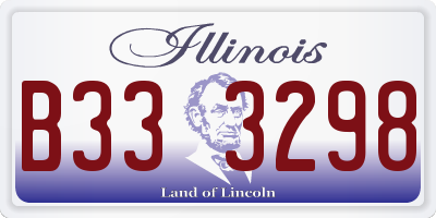 IL license plate B333298
