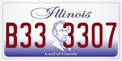 IL license plate B333307