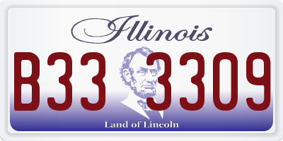 IL license plate B333309