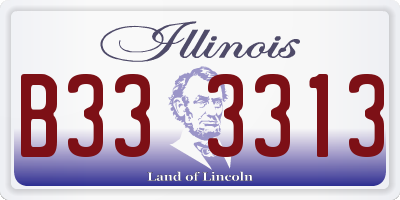 IL license plate B333313