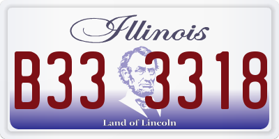 IL license plate B333318