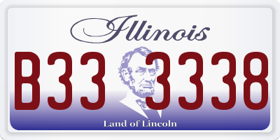 IL license plate B333338
